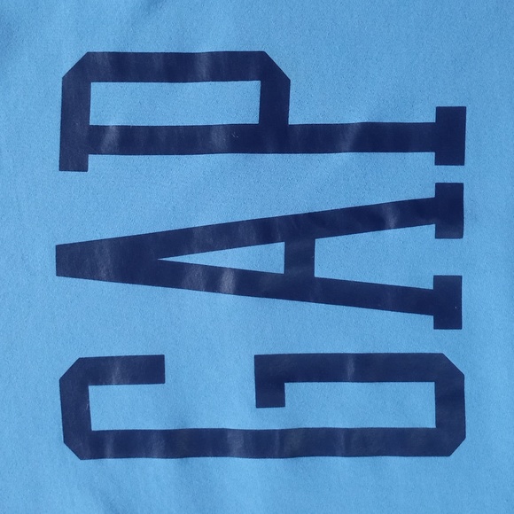 THE GAP Big Print Sweater Crewneck Blue - Picture 2 of 6